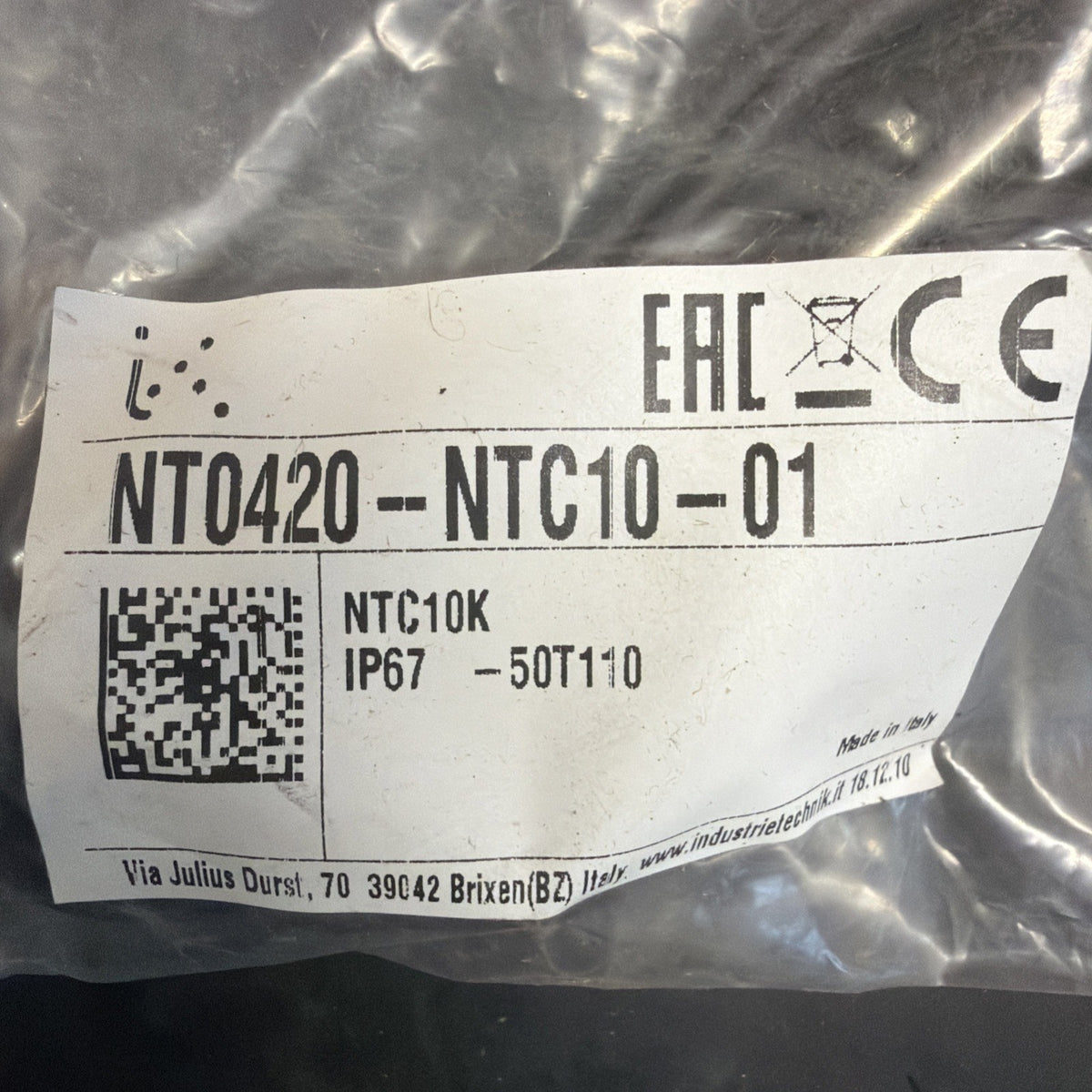 NT0420-NTC10-01 Sonda NTC 10k1