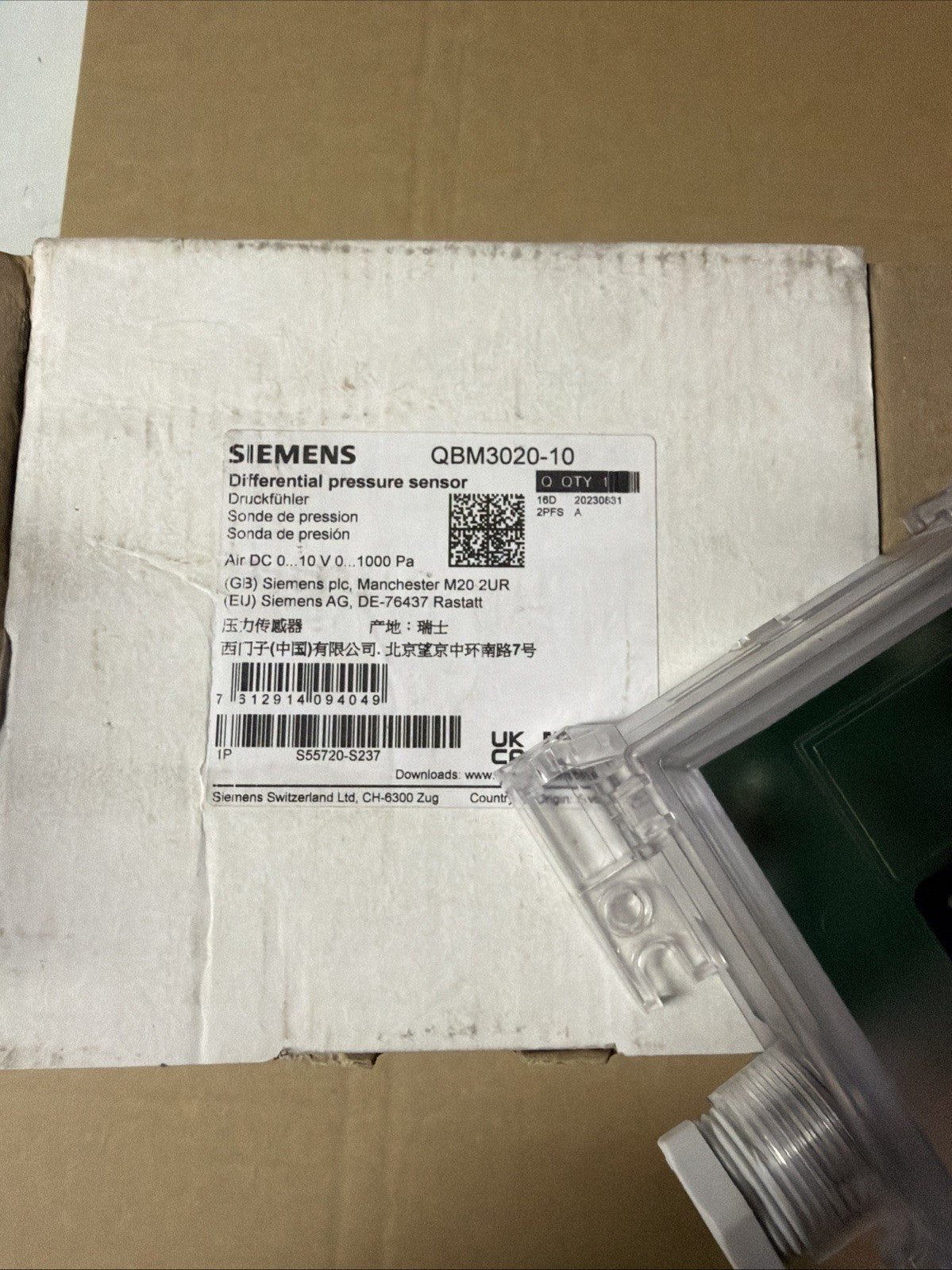 Siemens QBM3020-10 Sonda Pressione Differenziale2