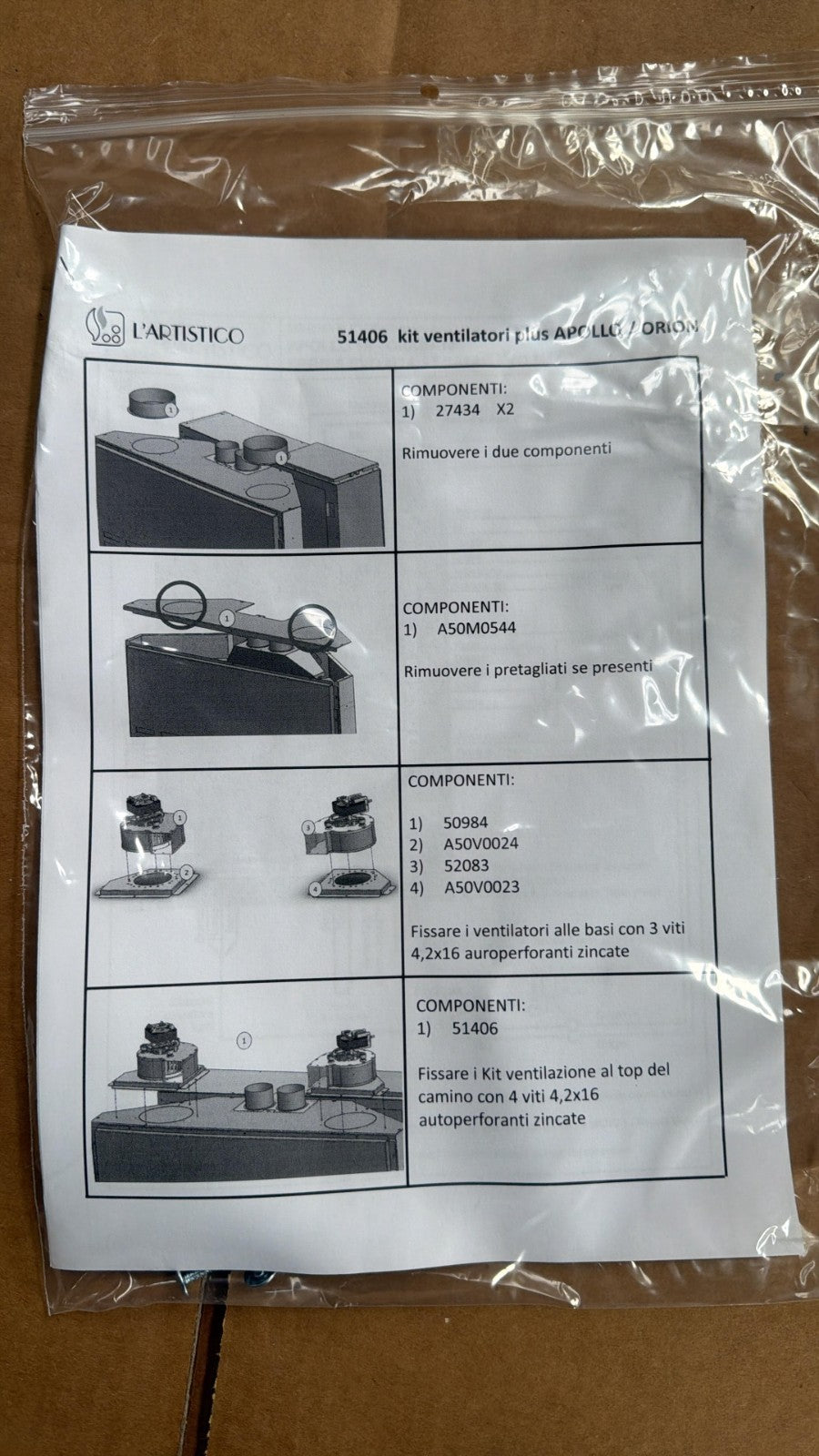 L'Artistico Kit Ventilatori Plus per Stufa Apollo Orion0