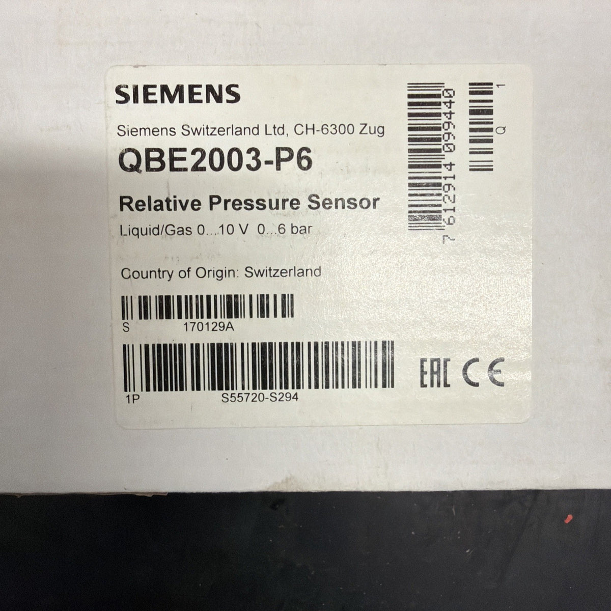 Siemens QBE2003-P6 Sensore di Pressione Nuovo1