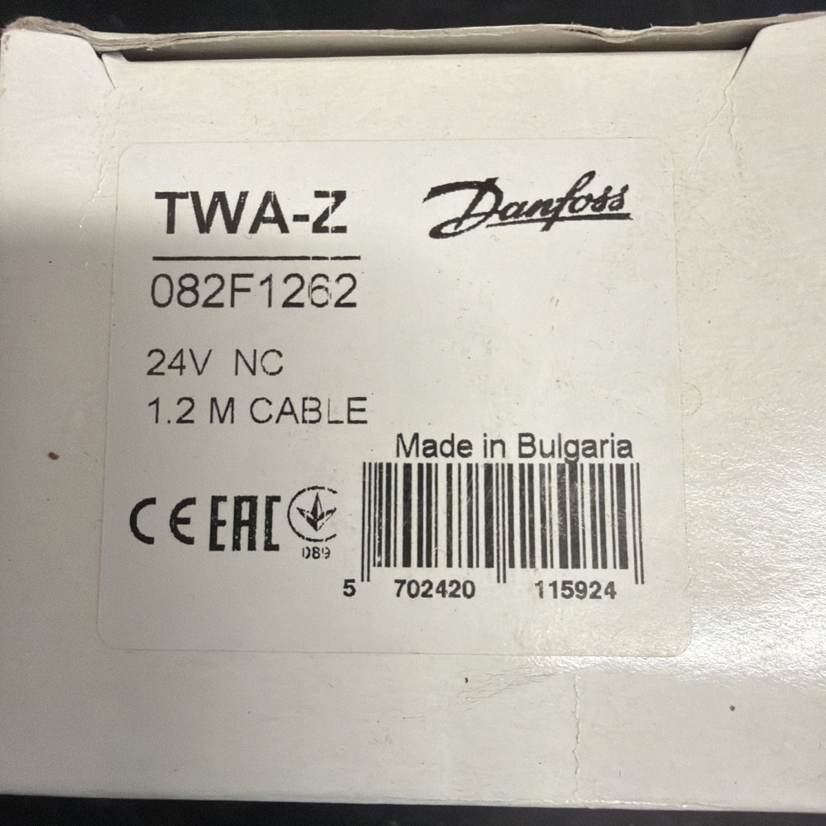 Danfoss TWA-Z 082F1262 Attuatore Termico 24V NC3