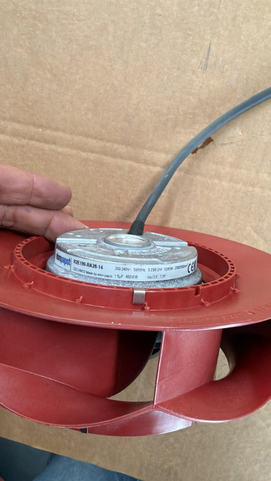 ebm-papst R2E190-RA26-14 Ventilatore Centrifugo Stufa a Pellet1