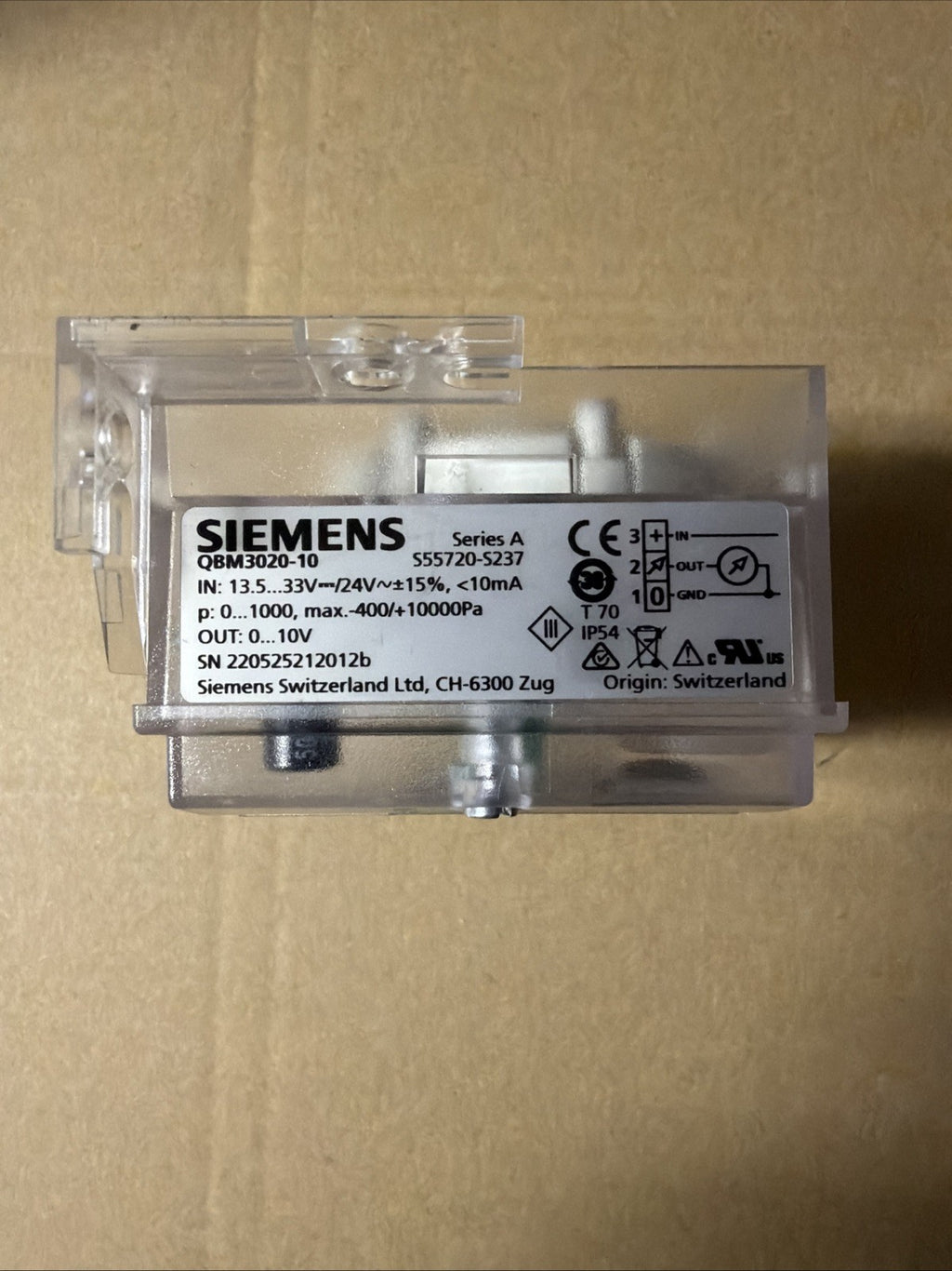 Siemens QBM3020-10 Sonda Pressione Differenziale1