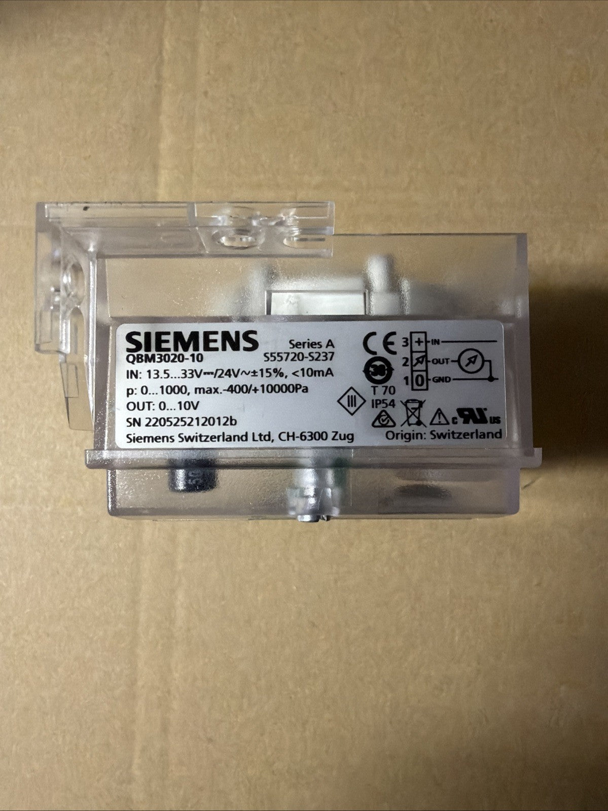 Siemens QBM3020-10 Sonda Pressione Differenziale1