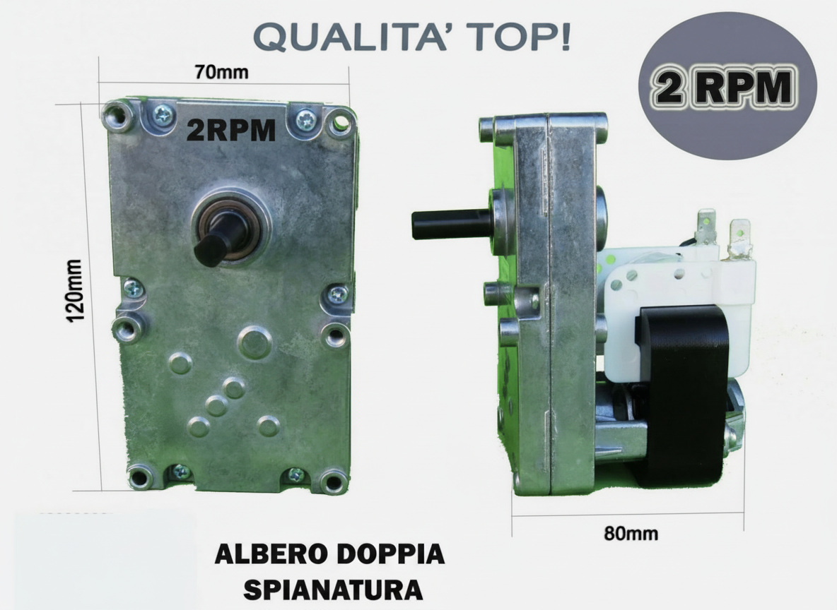 Motoriduttore Stufa a Pellet 2 giri/min Compatibile Mellor FB1187 FB11930