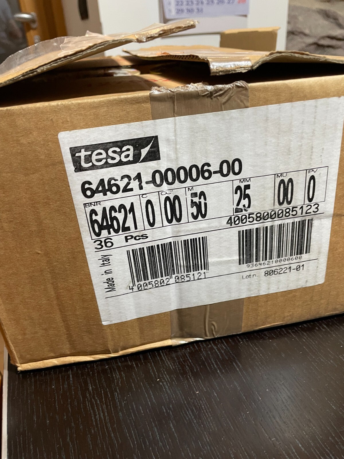 Tesa 64621 Nastro Biadesivo Trasparente PP Hotmelt 25mm x 50m 36 Rotoli1