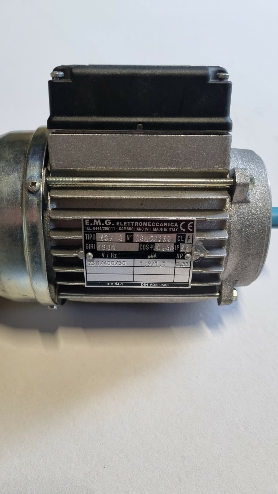 EMG Motore Elettrico Asincrono Trifase 0,33 HP 1380 giri 63/4 Poli 42
