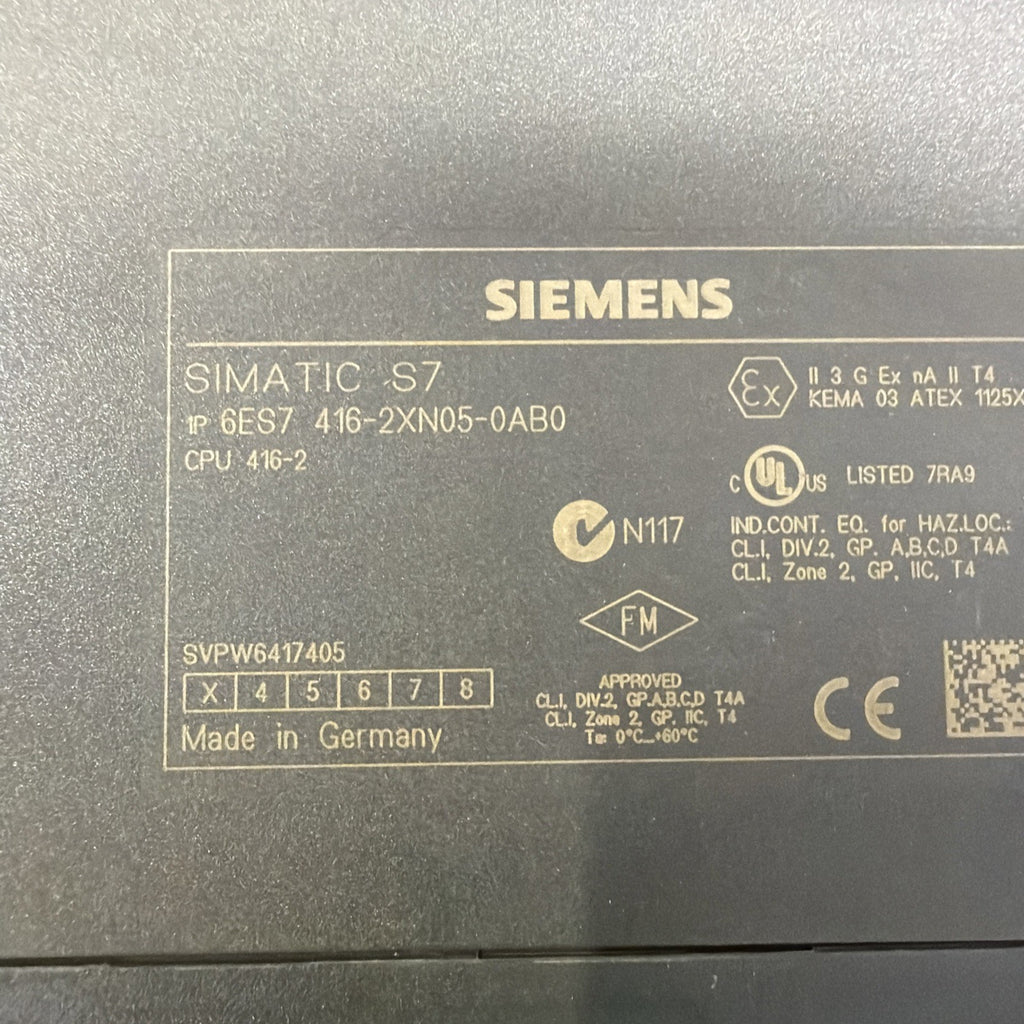 Siemens 6ES7416-2XN05-0AB0 SIMATIC S7-400 CPU 416-21