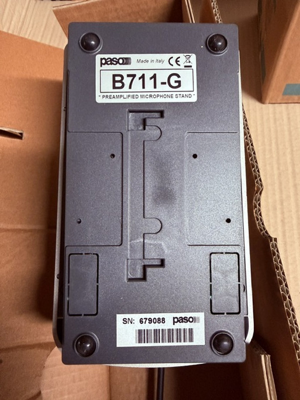 Paso B711-G base microfonica preamplificata da tavolo collo d'oca RJ45 nuova3