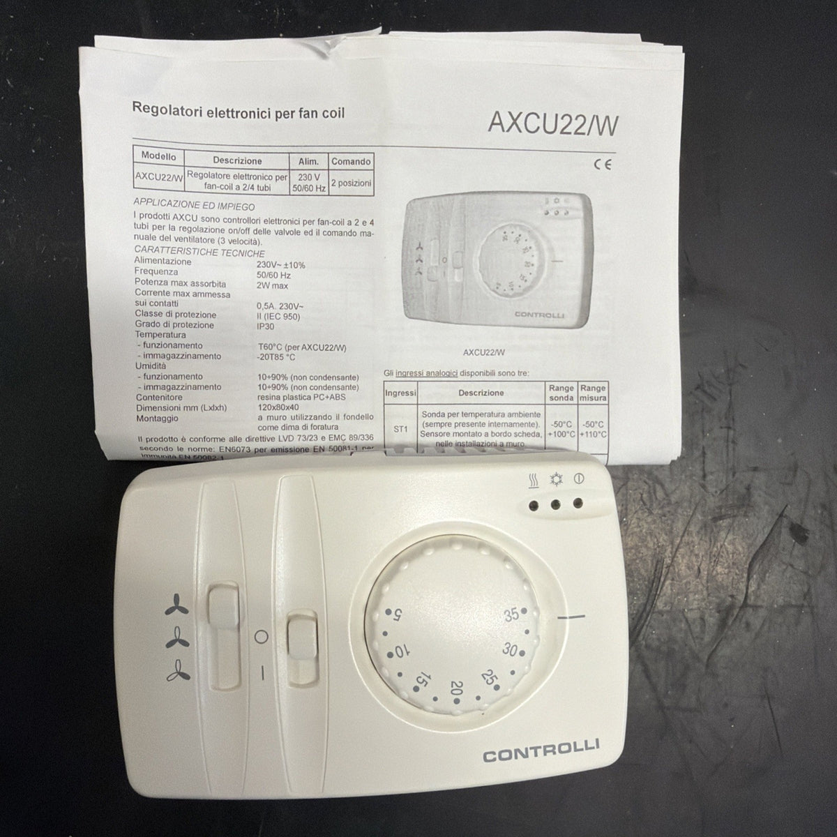 Controlli AXCU22/W Regolatore Fan Coil 2 e 4 Tubi0