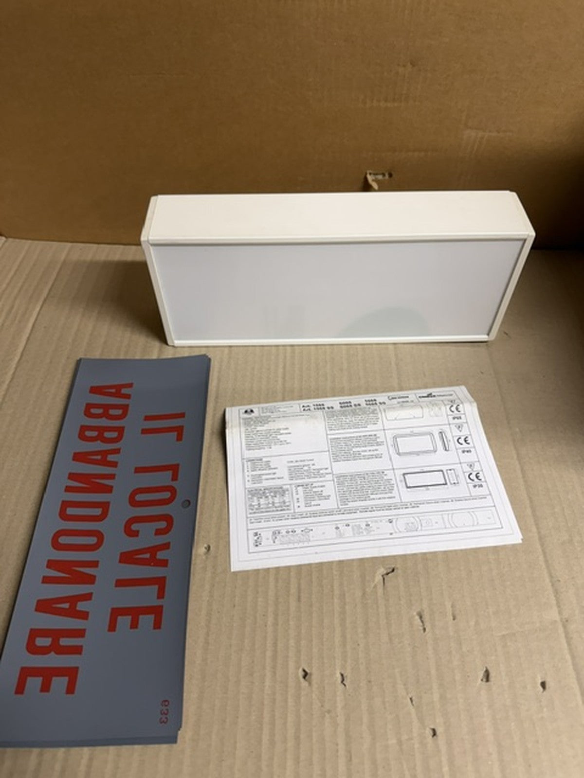 CSA Cooper 1555-CSA pannello luminoso LED 12/24Vdc allarme incendio evacuazione0