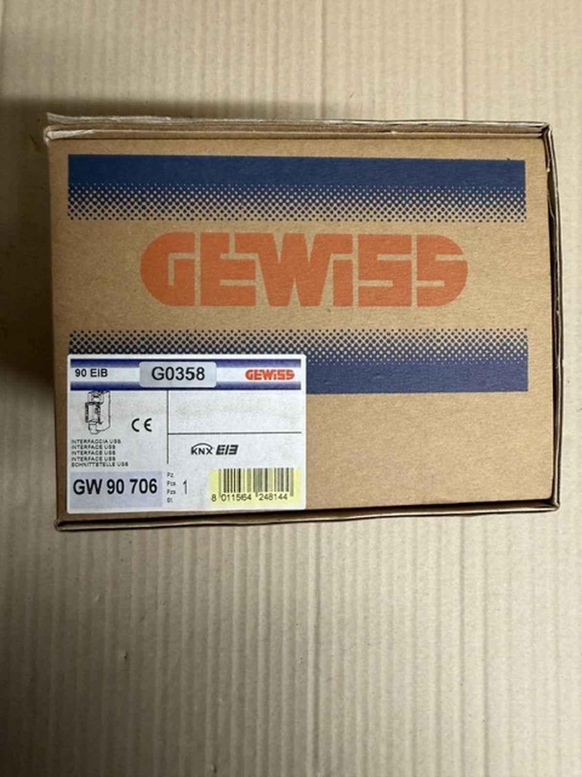 Gewiss GW90706 interfaccia USB KNX EIB guida DIN programmazione ETS nuova4